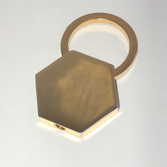 Gold Tone Vintage Hexagon Key Holder Keychain - Picture 2 of 4